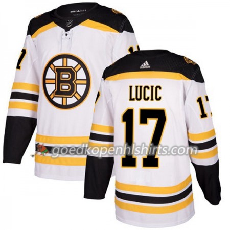 Boston Bruins Milan Lucic 17 Adidas 2017-2018 Wit Authentic Shirt - Mannen